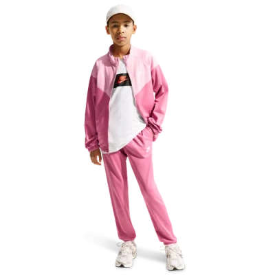 Nike Kids' Boys  Dri-fit Full-zip Tracksuit In Pink