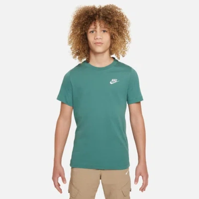 Nike Kids' Boys  Emb Futura T-shirt In Olive/white