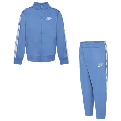 Nike Kids' Boys  Full-zip Set With Logo Taping In Blue Beyond