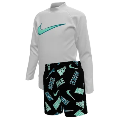 Nike Kids' Boys  Long Sleeve & Short Set In Black