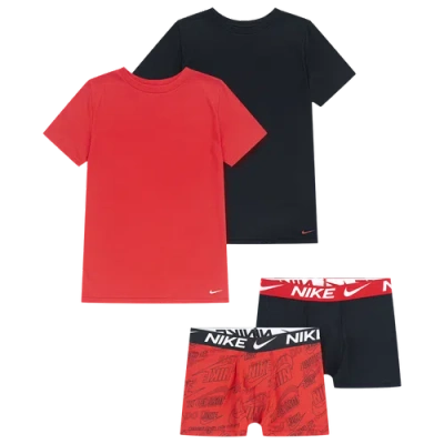Nike Kids' Boys   4 Piece Boxer Brief & Undershirt Set In Multi
