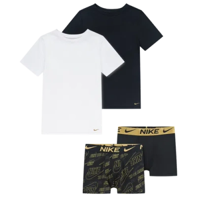 Nike Kids' Boys   4 Piece Boxer Brief & Undershirt Set In Multi
