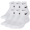 Nike Everyday Kids' Cushioned Ankle Socks (6 Pairs) In White/black