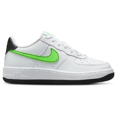 Nike Kids' Boys  Air Force 1 Low In White/black/green Strike