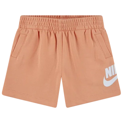 Nike Kids' Boys   Club Ft Hbr Shorts In Apricot Agate/white