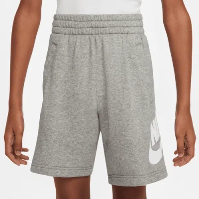 Nike Kids' Boys   Club Shorts In Grey/white
