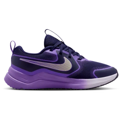 Nike Kids' Boys  Cosmic Runner Swoosh In Blackened Blue/coconut Milk/bright Violet