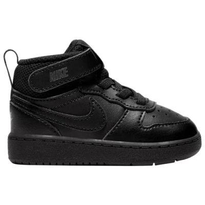 Nike Boys   Court Borough Mid 2 In Black/black