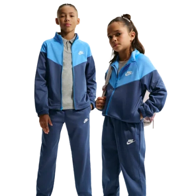 Nike Kids' Boys   Dri-fit Full-zip Tracksuit In Blue