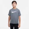Nike Multi Big Kids' (boys') Dri-fit Graphic Training Top In White/gray