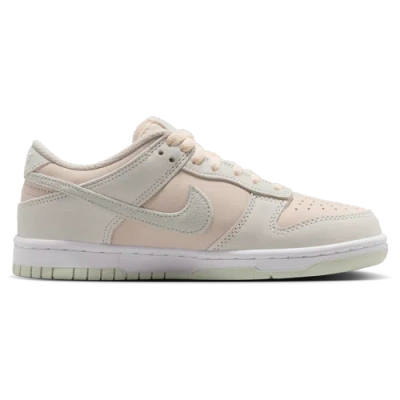 Nike Kids' Boys  Dunk Low Suede In Chalk/barely Volt/white