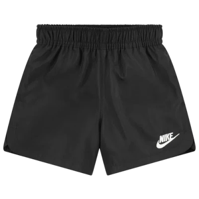 Nike Kids' Woven Athletic Shorts In Black/white