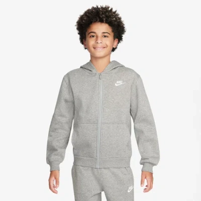 NIKE BOYS NIKE NIKE NSW CLUB FLEECE FULL-ZIP LBR HOODIE
