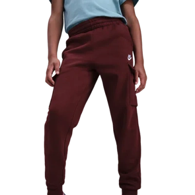 Nike Kids' Boys   Nsw Club Fleece Lbr Cargo Pants In Burgundy