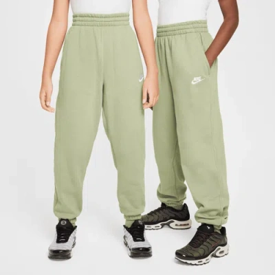 Nike Kids' Boys   Nsw Club Fleece Loose Pants In Oil Green/white