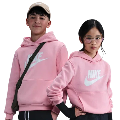 Nike Kids' Boys   Nsw Club Hbr Fleece Hoodie In Pink