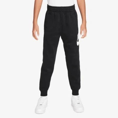 Nike Boys   Nsw Club Hbr Fleece Joggers In White/black