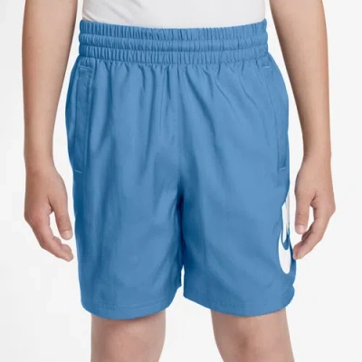 Nike Kids' Boys   Nsw Club Hbr Woven 6 Inch Shorts In White/blue Beyond