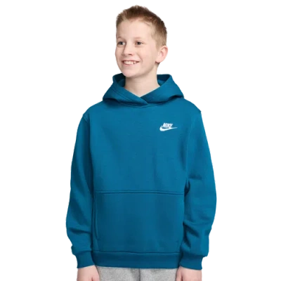 Nike Kids' Boys   Nsw Club Lbr Fleece Hoodie In Blue