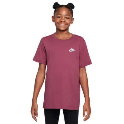 Nike Kids' Boys   Nsw Emb Futura T-shirt In Burgundy