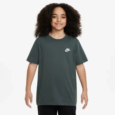 Nike Kids' Boys   Nsw Emb Futura T-shirt In Vintage Green