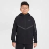 Nike Boys   Nsw Tech Fleece Full-zip Extended Sizes In Black/black