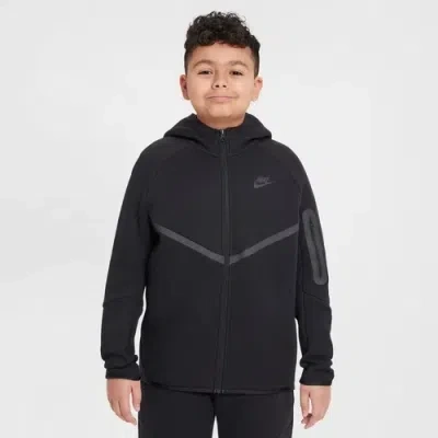 Nike Boys   Nsw Tech Fleece Full-zip Extended Sizes In Black/black