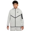 Nike Sportswear Tech Fleece Big Kids' Full-zip Hoodie In Dk Gray Heather/black