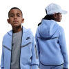 Nike Sportswear Tech Fleece Big Kids' (boys') Full-zip Hoodie With Reflective Accents In Blue
