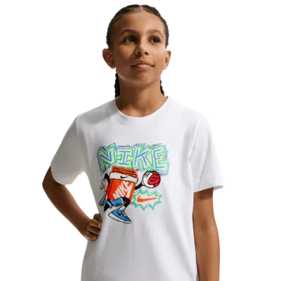 Nike Kids' Boys   Nsw Tee Boxy Hoop In White