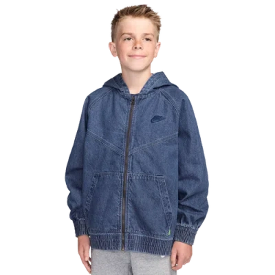 Nike Kids' Boys   Nsw Wr Denim Full Zip Jacket In Blue