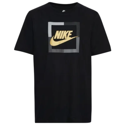 Nike Kids' Boys   Open Block Futura T-shirt In Black/black