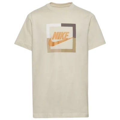 Nike Kids' Boys   Open Block Futura T-shirt In Light Bone/light Bone