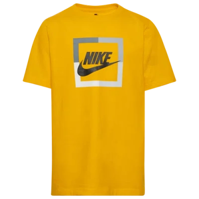Nike Kids' Boys   Open Block Futura T-shirt In Multi/university Gold