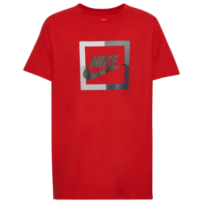 Nike Kids' Boys   Open Block Futura T-shirt In Red/red
