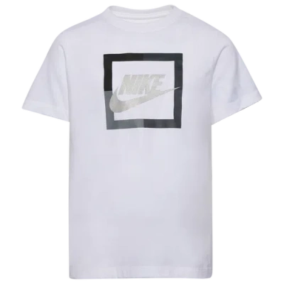 Nike Kids' Boys   Open Block Futura T-shirt In White