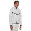 Nike Sportswear Tech Fleece Big Kids' Full-zip Hoodie In Black/grey
