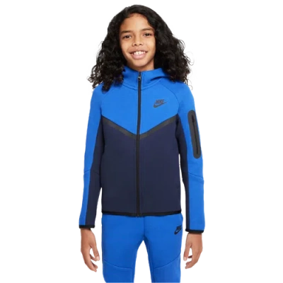 Nike Kids' Boys   Tech Fleece Full-zip In Black/obsidian