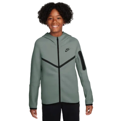 Nike Kids' Boys   Tech Fleece Full-zip In Green