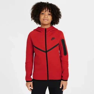 Nike Kids' Boys   Tech Fleece Full-zip In Red
