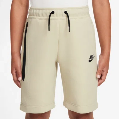 Nike Kids' Boys   Tech Fleece Shorts In Black/light Khaki