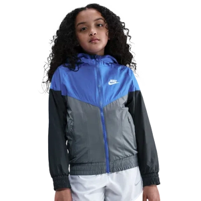 Nike Kids' Boys   Windrunner Hooded Jacket In Blue