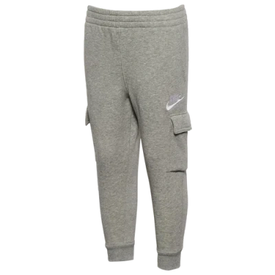 Nike Kids' Boys Preschool   Nsw Club Fleece Cargo Pants In Dark Gray Heather/white