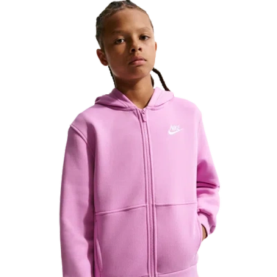Nike Kids' Boys  Nsw Club Fleece Full-zip Lbr Hoodie In Pink