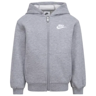 Nike Club Fleece Pullover Hoodie - Little Kid In Dark Grey Heather/grey