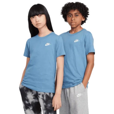 Nike Kids' Boys  Nsw Emb Futura T-shirt In Aegean Storm/white