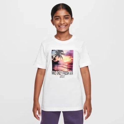 Nike Kids' Boys  Nsw Freshest Air Short Sleeve Crew T-shirt In White/black