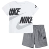 Nike Kids' T-shirt & Cargo Shorts Set In Carbon Heather/white