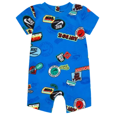 Nike Kids' Boys  Nsw Printed Romper T-shirt In Light Photo Blue/blue