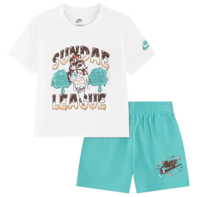 Nike Kids' Boys  Nsw Sundae League Short Set In Blue